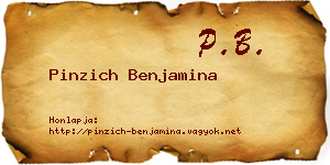 Pinzich Benjamina névjegykártya